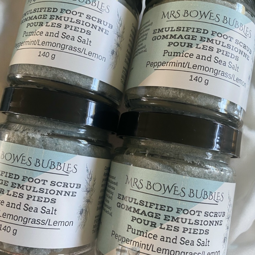 Foot Scrub  Pumice and Sea Salt with Peppermint and Lemon Grass