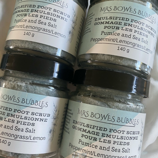Foot Scrub  Pumice and Sea Salt with Peppermint and Lemon Grass
